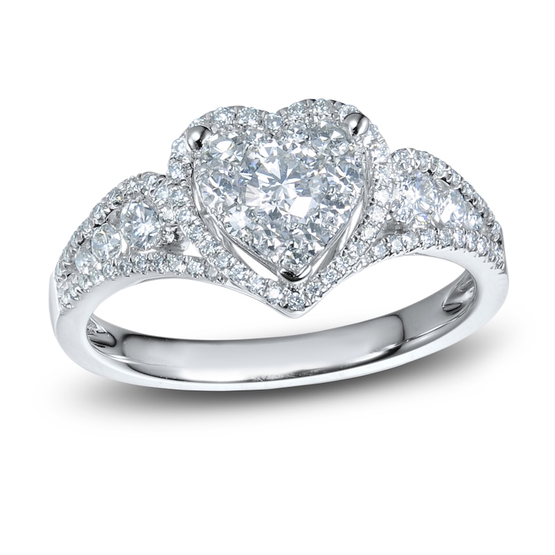 Main Image 1 of Diamond Ring 1 ct tw Round 14K White Gold
