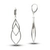 Thumbnail Image 1 of Hollow Dangle Earrings 14K White Gold 60mm
