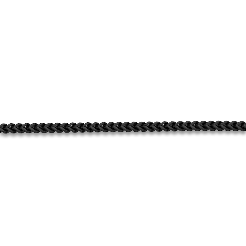 Main Image 3 of Men's Solid Franco Chain Necklace Black Ion-Plated Stainless Steel 20" 2.5mm