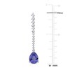 Natural Tanzanite Drop Earrings 3/4 ct tw Round 14K White Gold