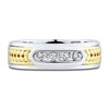 Thumbnail Image 3 of Men's Diamond Wedding Band 1/4 ct tw Round 14K Two-Tone Gold