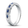 Thumbnail Image 2 of Kirk Kara Diamond & Blue Sapphire Wedding Band 1/20 ct tw Round Platinum