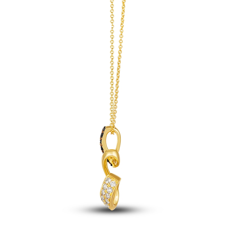 Le Vian Diamond Pendant Necklace 1/4 ct tw Round 14K Honey Gold 19"