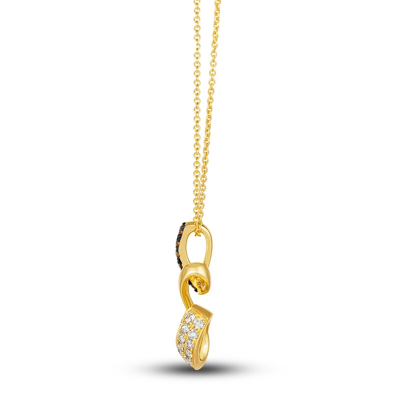 Main Image 2 of Le Vian Diamond Pendant Necklace 1/4 ct tw Round 14K Honey Gold 19"