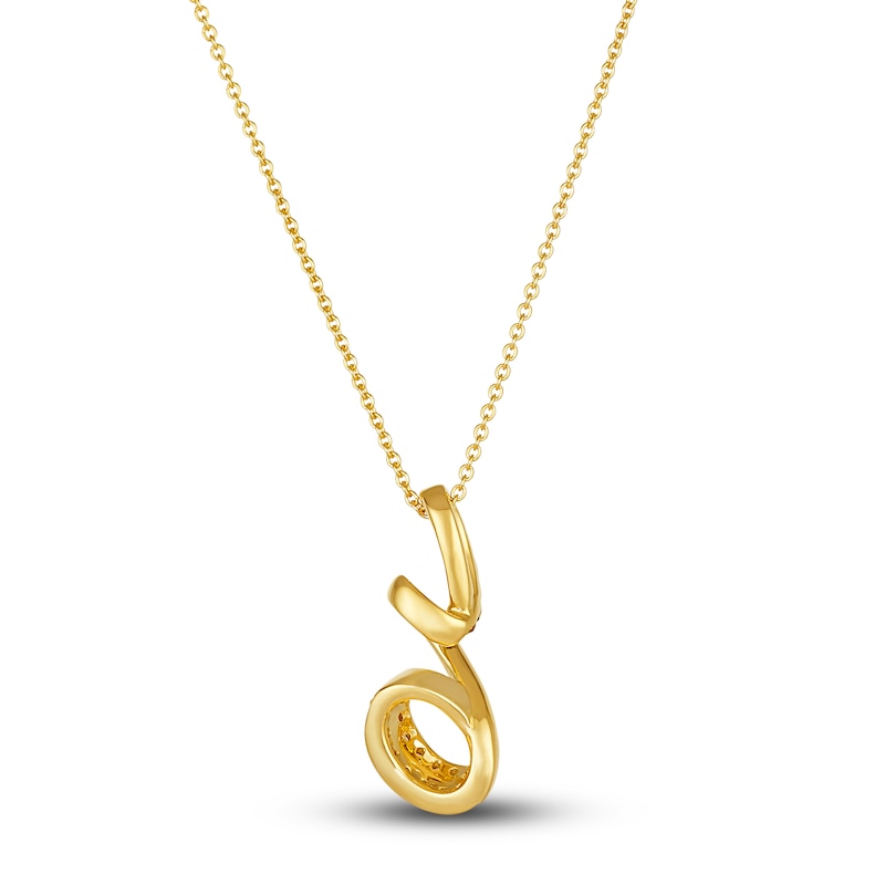 Main Image 3 of Le Vian Diamond Pendant Necklace 1/4 ct tw Round 14K Honey Gold 19"