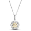 Thumbnail Image 2 of Le Vian Sunny Yellow Diamond Pendant Necklace 1/2 ct tw Round 14K Two-Tone Gold 19"