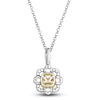 Thumbnail Image 3 of Le Vian Sunny Yellow Diamond Pendant Necklace 1/2 ct tw Round 14K Two-Tone Gold 19"
