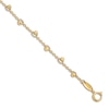 Thumbnail Image 1 of Diamond-Cut Bead Anklet 14K Yellow Gold 9"