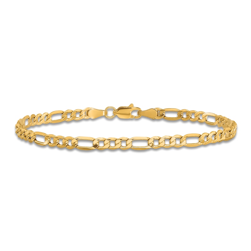 Figaro Chain Anklet 14K Yellow Gold 9"