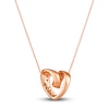 Thumbnail Image 3 of Le Vian Diamond Heart Pendant Necklace 5/8 ct tw Round 14K Strawberry Gold 19"