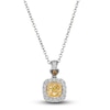 Thumbnail Image 0 of Le Vian Sunny Yellow Diamond Pendant Necklace 3/4 ct tw Round 14K Two-Tone Gold 19"