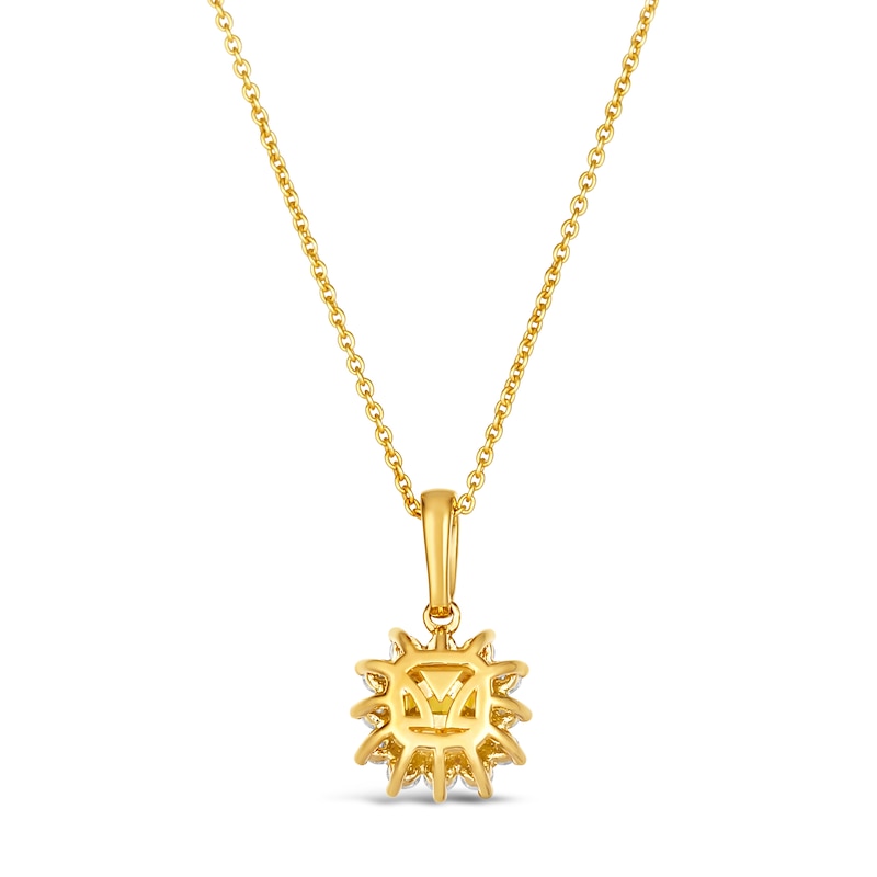 Le Vian Sunny Yellow Diamond Pendant Necklace 7/8 ct tw Cushion/Round 14K Honey Gold 18"