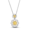 Thumbnail Image 0 of Le Vian Sunny Yellow Diamond Pendant Necklace 5/8 ct tw Round 14K Two-Tone Gold 19"