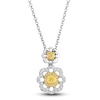 Thumbnail Image 1 of Le Vian Sunny Yellow Diamond Pendant Necklace 5/8 ct tw Round 14K Two-Tone Gold 19"