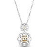 Thumbnail Image 3 of Le Vian Sunny Yellow Diamond Pendant Necklace 5/8 ct tw Round 14K Two-Tone Gold 19"