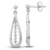 Thumbnail Image 1 of Diamond Teardrop Dangle Earrings 1/20 ct tw Round 14K White Gold
