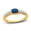 Thumbnail Image 0 of Natural Blue Sapphire Ring 1/15 ct tw Diamonds 14K Yellow Gold