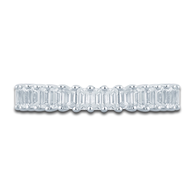 Pnina Tornai Diamond Eternity Ring 2-1/2 ct tw Emerald 14K White Gold