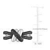 Thumbnail Image 4 of Y-Knot Black Diamond Ring 1/2 ct tw Round 14K White Gold