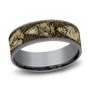 Thumbnail Image 1 of Men's Arrowhead Wedding Band Tantalum/14K Yellow Gold 7.5mm