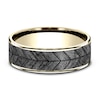 Thumbnail Image 3 of Chevron Wedding Band Tantalum/14K Yellow Gold 7.5mm