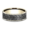 Thumbnail Image 2 of Chevron Wedding Band Tantalum/14K Yellow Gold 7.5mm