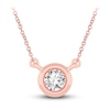 Thumbnail Image 1 of Diamond Pendant Necklace 1/4 ct tw Round 14K Rose Gold 18" (I2,I)