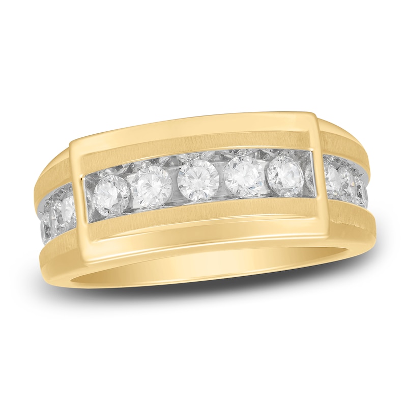 Main Image 1 of Men's Diamond Anniversary Ring 1 ct tw Round 14K Yellow Gold