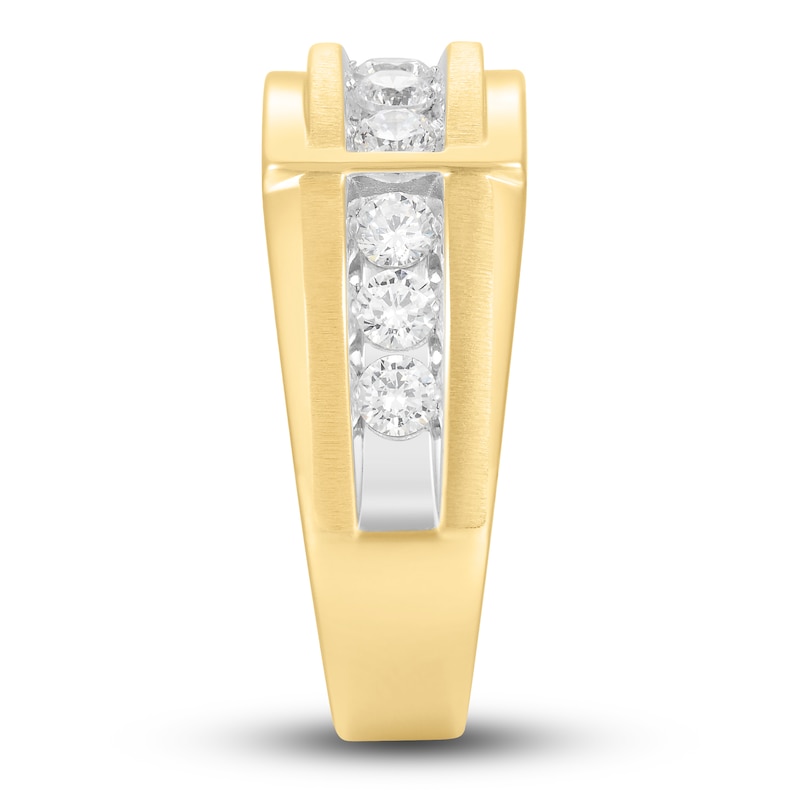 Main Image 2 of Men's Diamond Anniversary Ring 1 ct tw Round 14K Yellow Gold