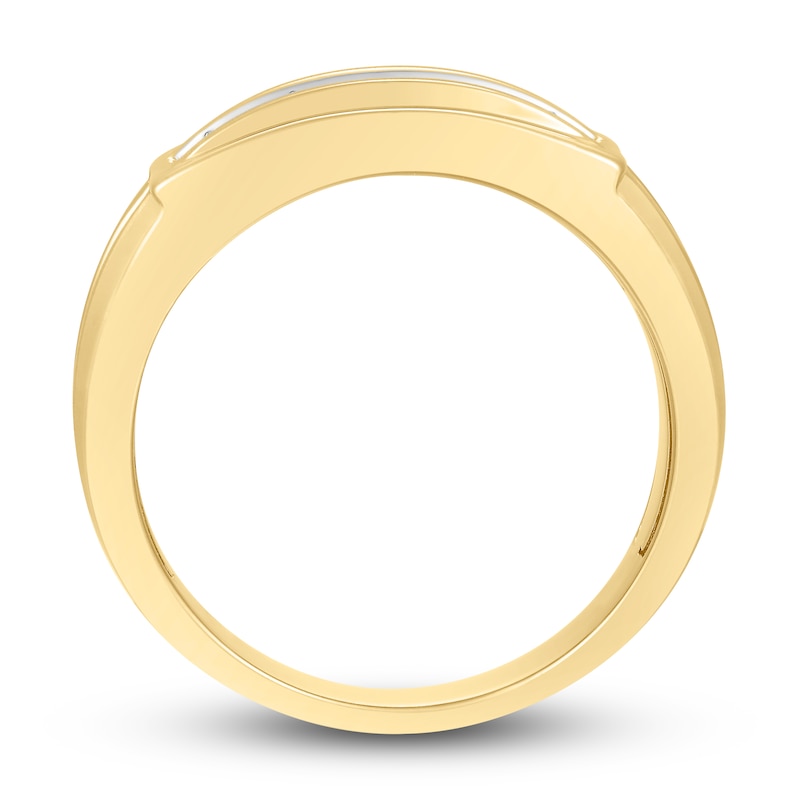 Main Image 3 of Men's Diamond Anniversary Ring 1 ct tw Round 14K Yellow Gold
