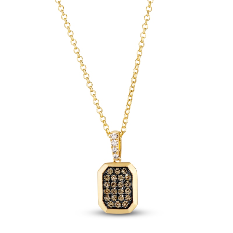 Main Image 1 of Le Vian Diamond Pendant Necklace 1/3 ct tw Round 14K Honey Gold 19"