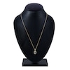 Thumbnail Image 3 of Montana Blue Oval-Cut Natural Sapphire Pendant Necklace 1/4 ct tw Round Diamonds 14K Yellow Gold 18"