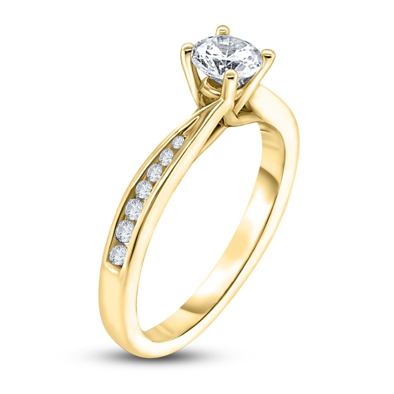 Main Image 2 of Diamond Engagement Ring 3/8 ct tw Round 14K Yellow Gold