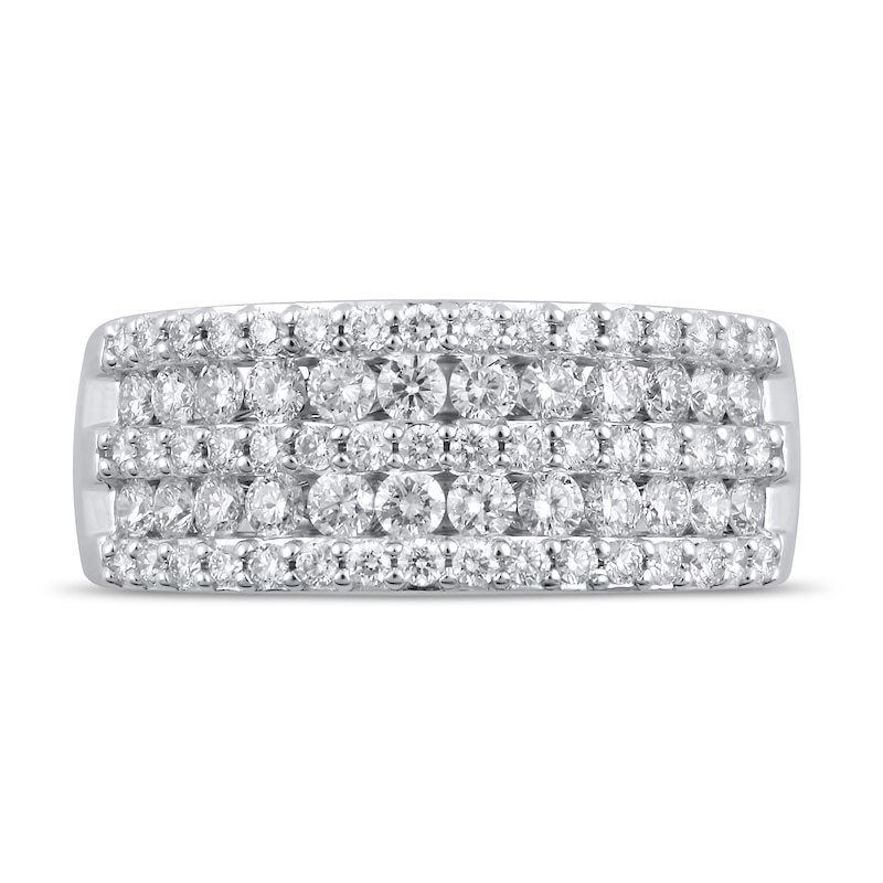 Diamond Anniversary Band 1-1/4 ct tw Round 14K White Gold