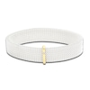 Thumbnail Image 0 of ZYDO White Stretch Bracelet 18K Yellow Gold/Stainless Steel 6.5"