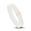 Thumbnail Image 2 of ZYDO White Stretch Bracelet 18K Yellow Gold/Stainless Steel 6.5"