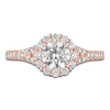 Thumbnail Image 3 of Diamond Halo Engagement Ring 1-1/6 ct tw 14K Rose Gold