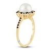Thumbnail Image 2 of Pnina Tornai Freshwater Cultured Pearl & Black Diamond Ring 1/2 ct tw 14K Yellow Gold