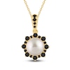 Thumbnail Image 1 of Pnina Tornai Freshwater Cultured Pearl & Black Diamond Pendant Necklace 1/2 ct tw 14K Yellow Gold