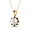 Thumbnail Image 2 of Pnina Tornai Freshwater Cultured Pearl & Black Diamond Pendant Necklace 1/2 ct tw 14K Yellow Gold