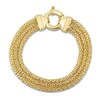 Thumbnail Image 0 of Italia D'Oro Triple Row Popcorn Bracelet 14K Yellow Gold 7.5"