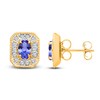 Thumbnail Image 2 of Kallati Natural Tanzanite & Diamond Earrings 1/5 ct tw 14K Yellow Gold
