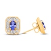 Thumbnail Image 3 of Kallati Natural Tanzanite & Diamond Earrings 1/5 ct tw 14K Yellow Gold