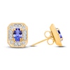 Thumbnail Image 2 of Kallati Natural Tanzanite & Diamond Earrings 1/5 ct tw 14K Yellow Gold