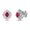 Thumbnail Image 2 of Le Vian Natural Oval-Cut Ruby & Diamond Earrings 1/4 ct tw 14K Vanilla Gold