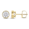 Thumbnail Image 0 of Round-Cut Lab-Created Diamond Bezel-Set Solitaire Stud Earrings 1 ct tw 18K Yellow Gold (F/VS2)