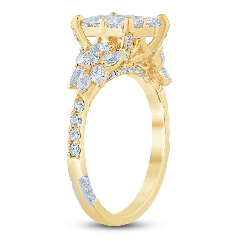 Main Image 2 of Pnina Tornai Princess-Cut Quad Diamond Engagement Ring 2-1/6 ct tw 14K Yellow Gold