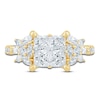 Thumbnail Image 3 of Pnina Tornai Princess-Cut Quad Diamond Engagement Ring 2-1/6 ct tw 14K Yellow Gold
