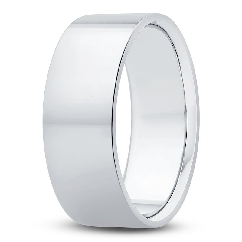 Main Image 2 of Flat Wedding Band 14K White Gold 8mm
