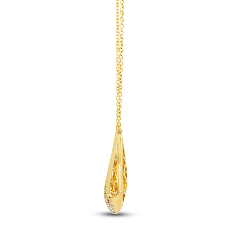 Main Image 2 of Le Vian Diamond Chevron Necklace 1/3 ct tw 14K Honey Gold 18"